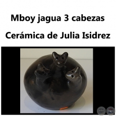 Mboy jagua 3 cabezas - Cermica de Julia Isidrez